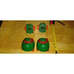 Vintage Child's Plastic Roller Skates Teenage Mutant Ninja Turtles Raphael TMNT